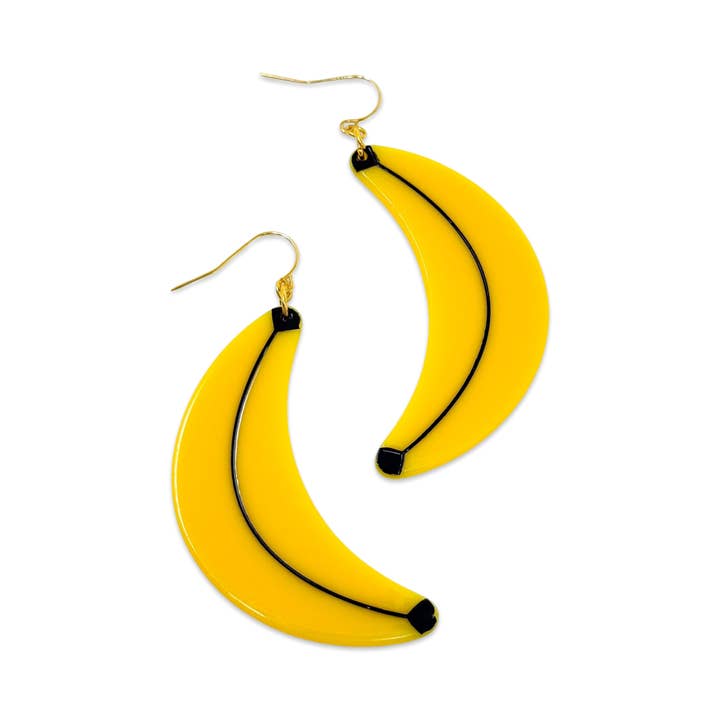 Banana Acetate Dangle Earrings
