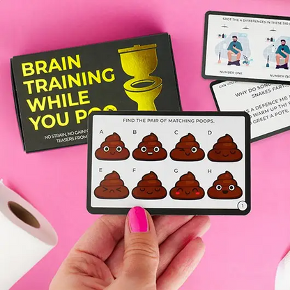 Brain Training While You Poop Flash Cards