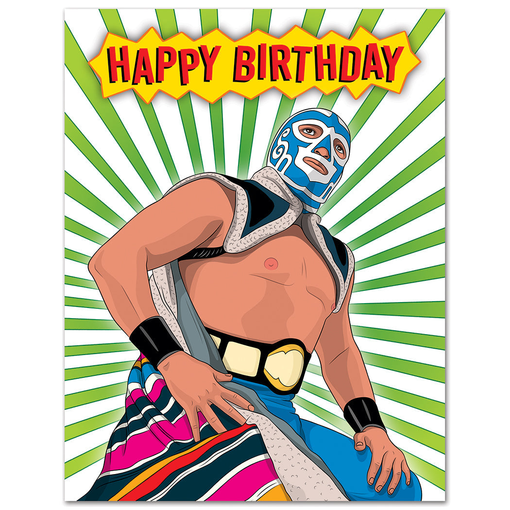 Lucha Libre Birthday Card