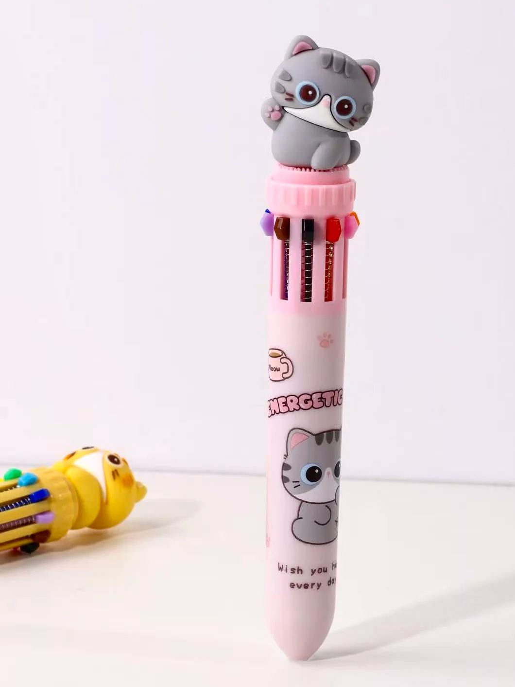 Cats 10-Color Retractable Ball Pen