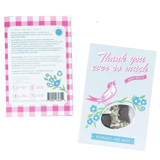 Thank You Forget Me Not Flowers Garden Seed Ball Gift Box