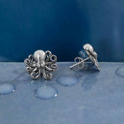 Baby Octopus Post Earrings
