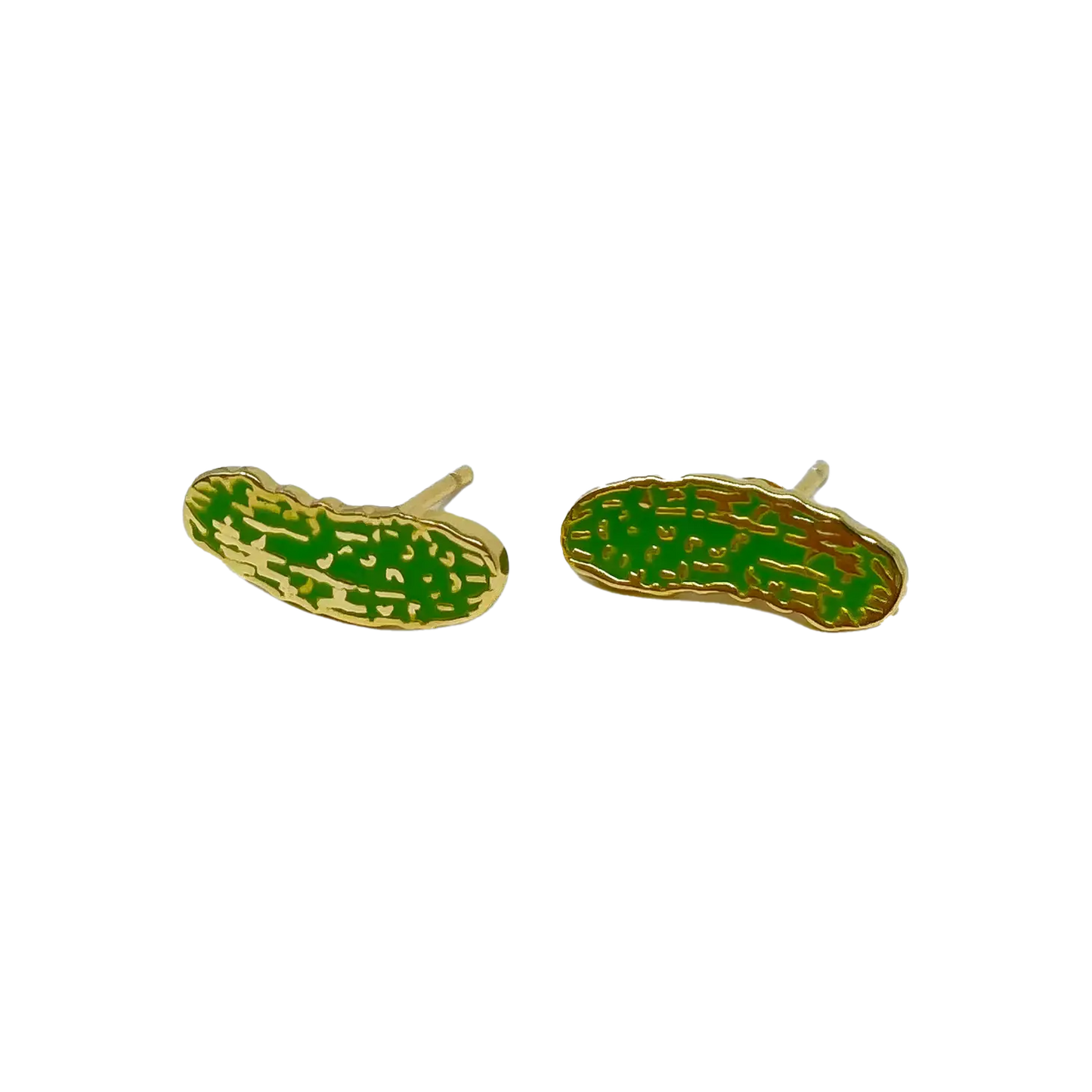 Pickle Enamel Post Earrings