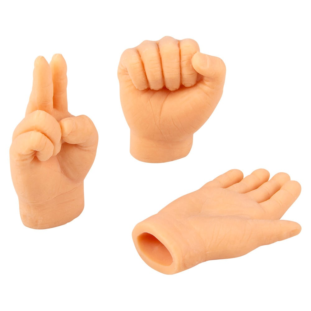 Rock Scissor Paper Hands Finger Puppets