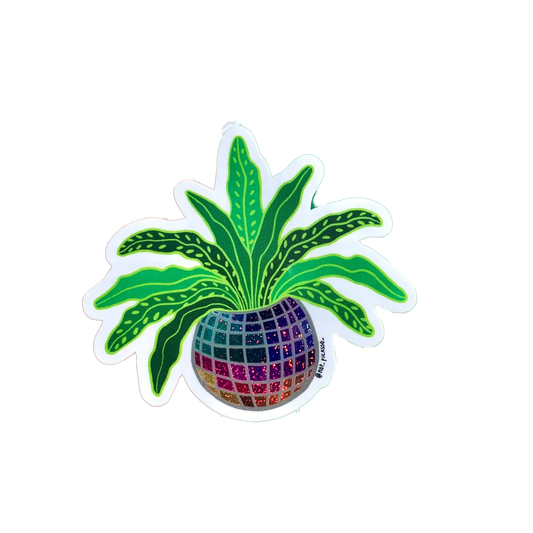 Disco Ball Planter Sticker