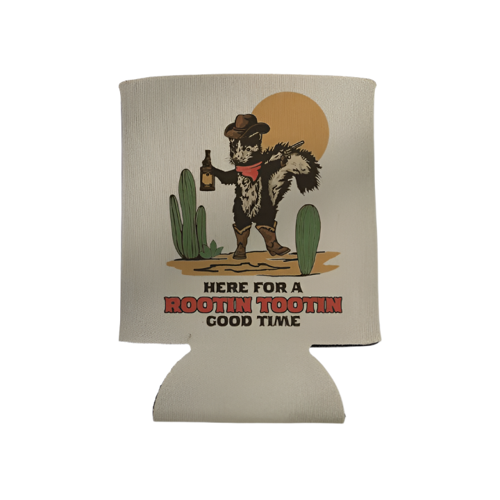 Here for a Rootin Tootin Good Time: Skunk Cowboy Koozie