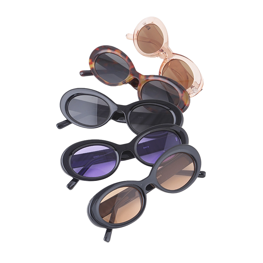 Retro Tinted Oval Sunglasses