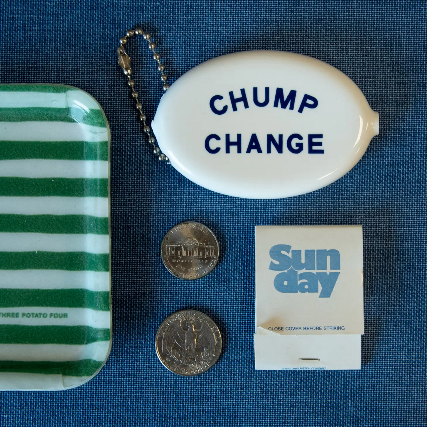 Chump Change White Coin Pouch