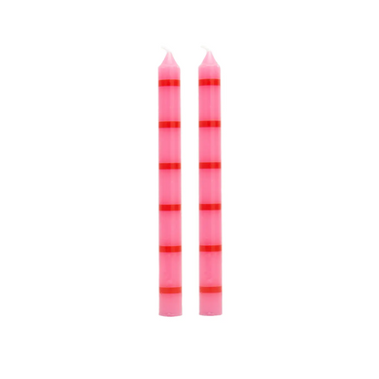 Long Ruby Candles (Set of 2)