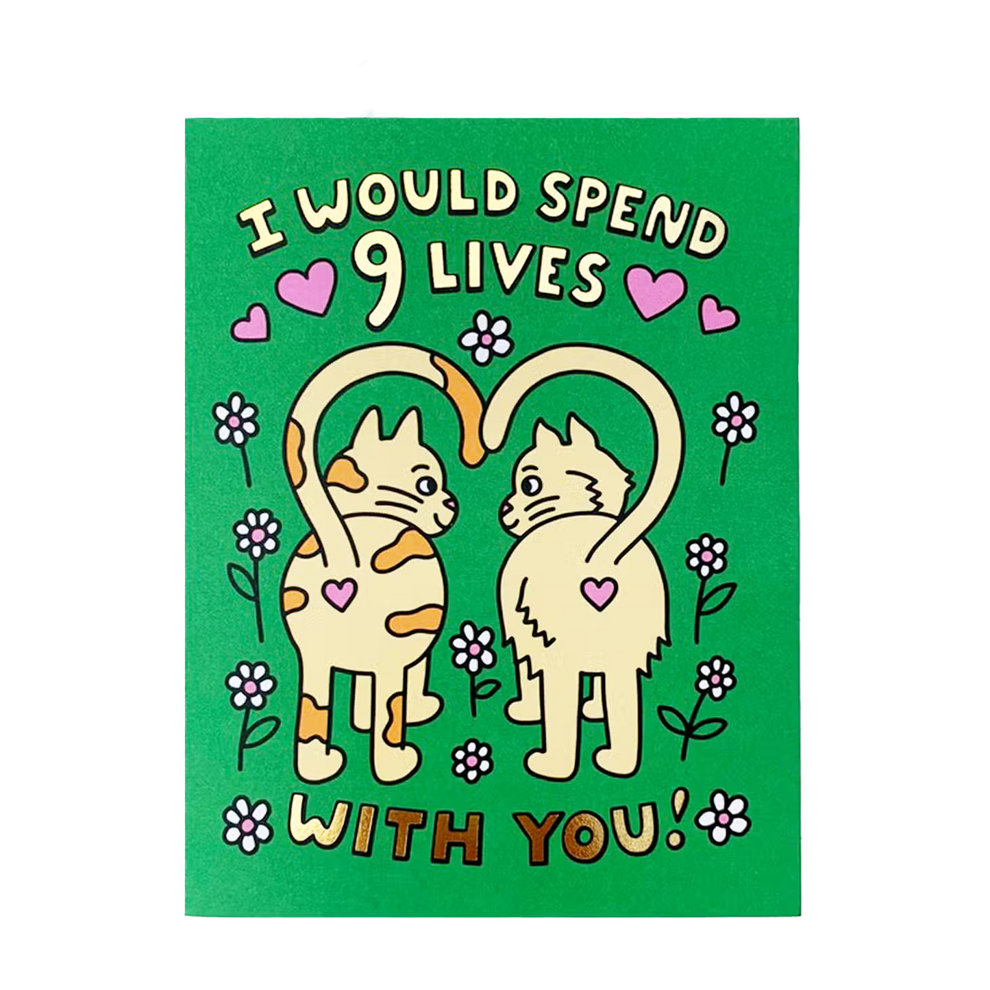 I Would Spend 9 Lives With You Anniversary card