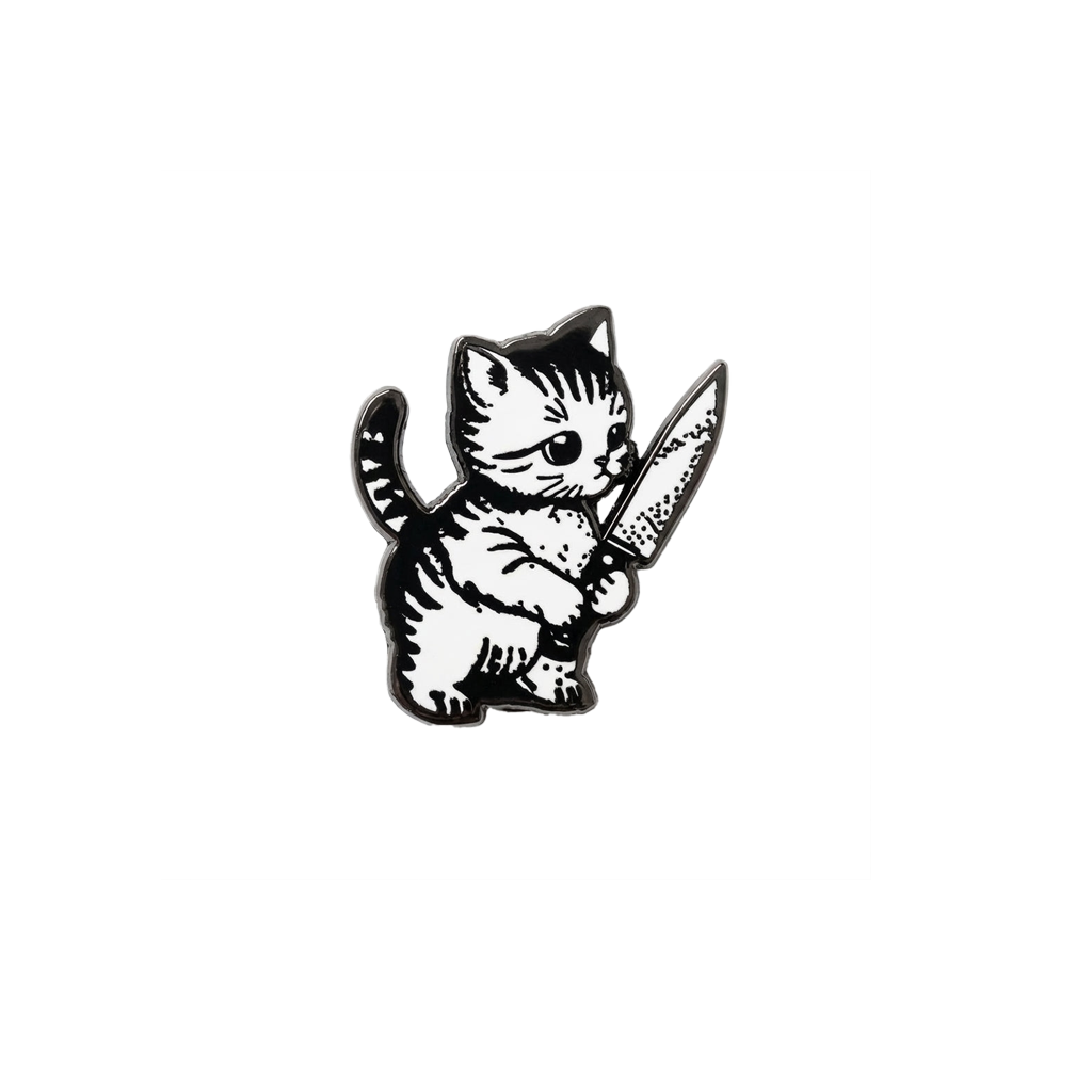 Evil Kitty Enamel Pin