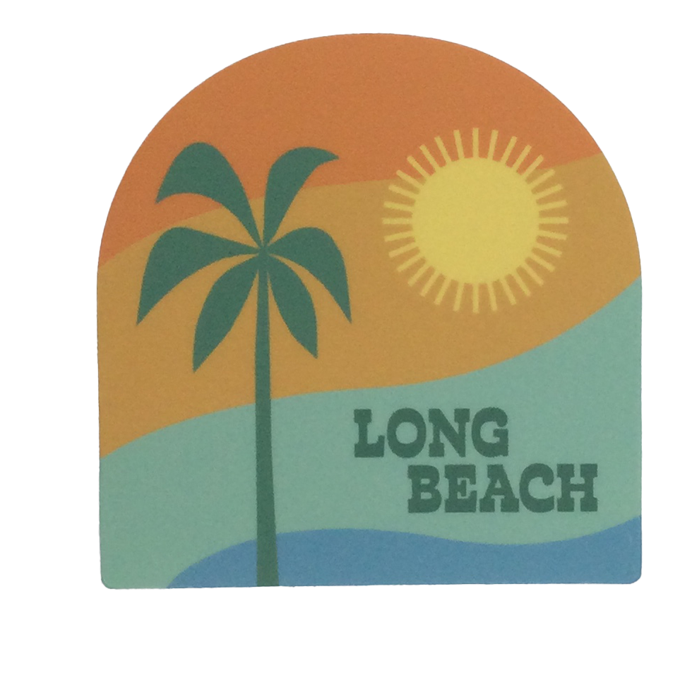 Tropical View Long Beach Sticker