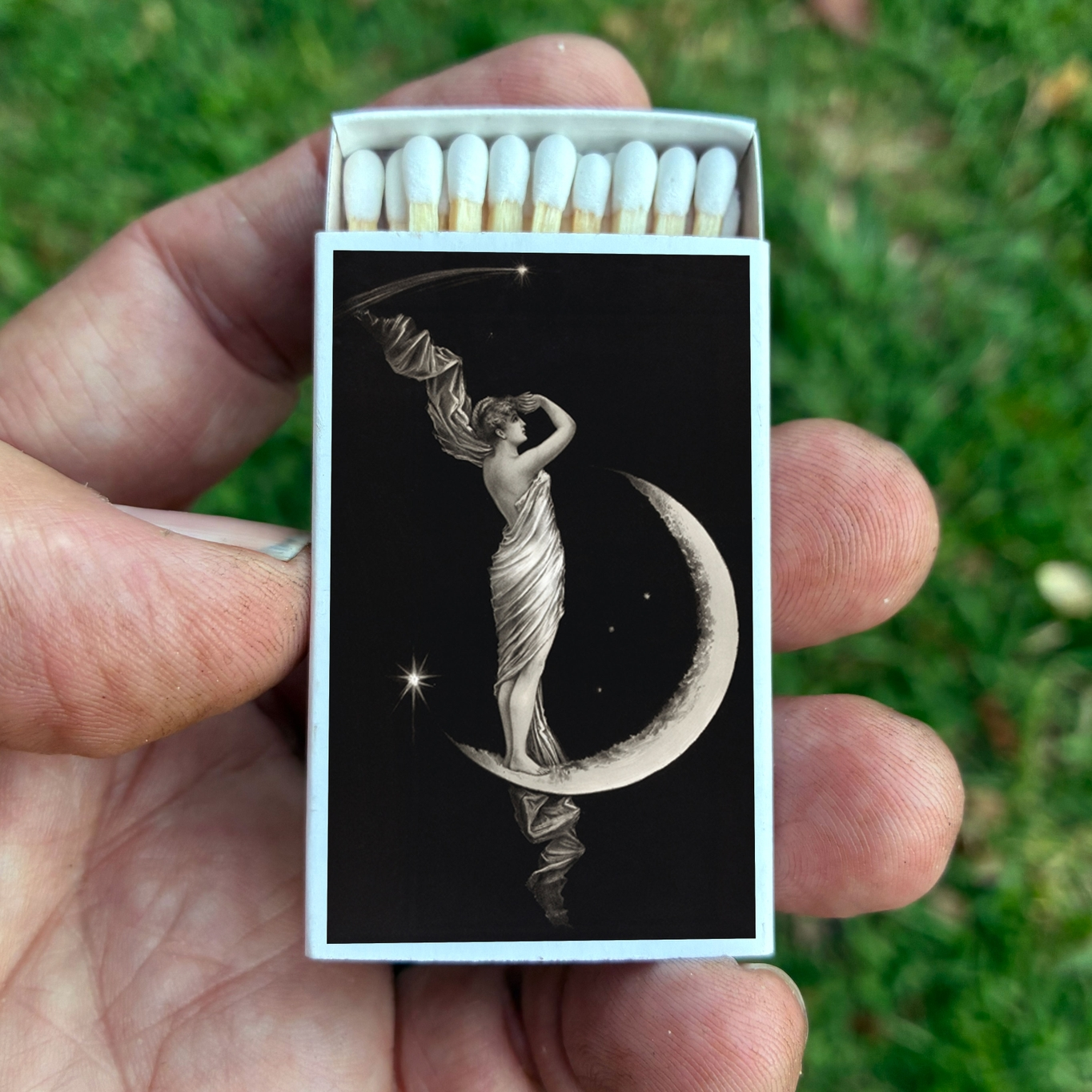 Woman On Crescent Moon Matches