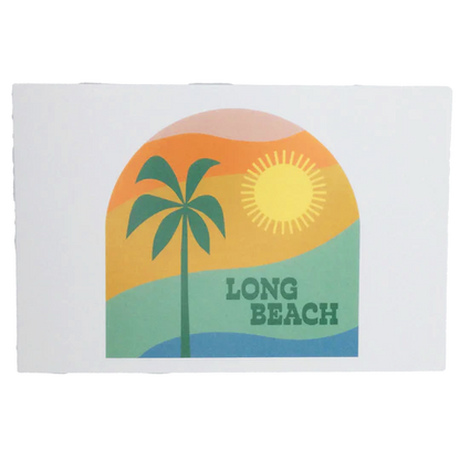 Tropical View Long Beach Postcard