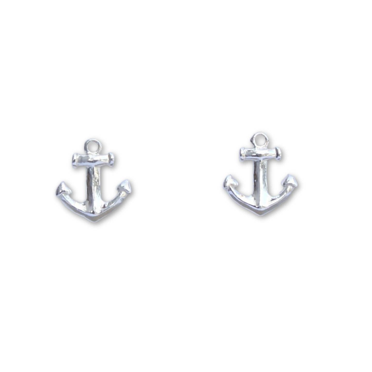 Anchor Sterling Silver Post Earrings