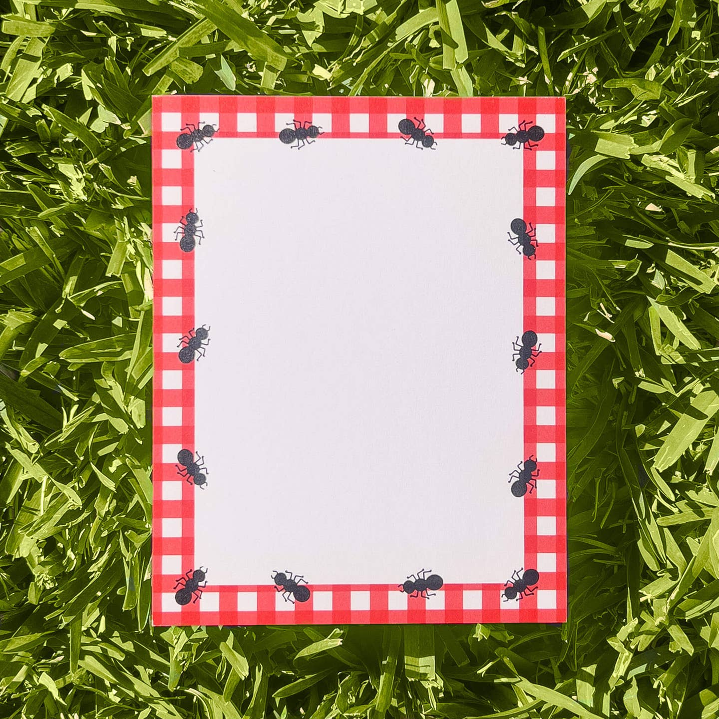 Ants Picnic Gingham Mini Notepad