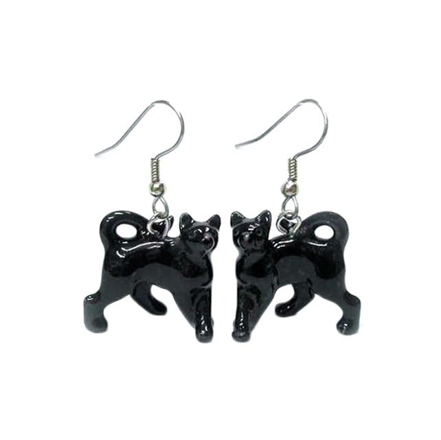Black Cat Dangle Earrings