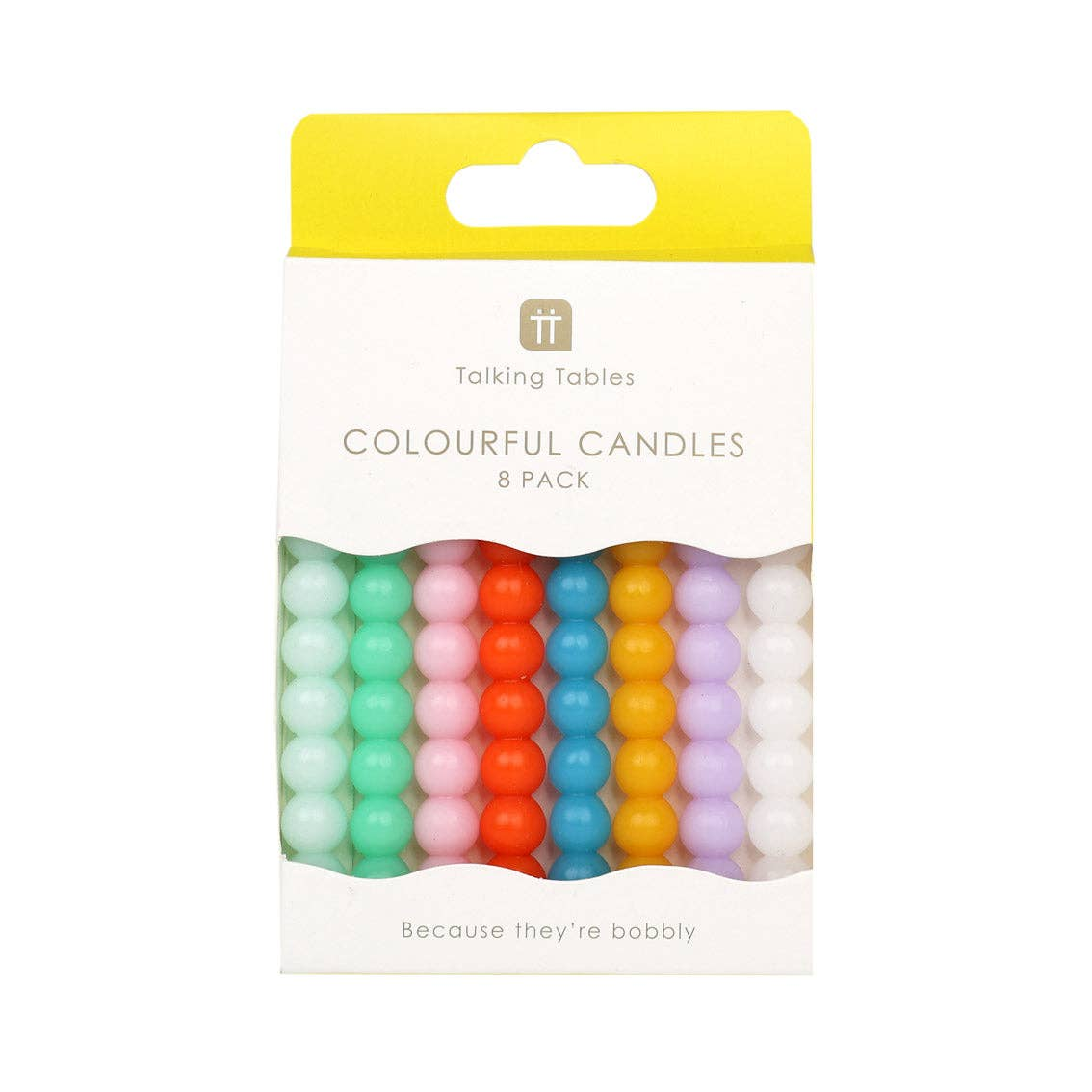 Colorful Bobble Candles 8 Pack