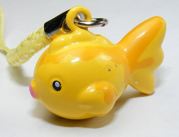 Gold Fish Bell Keychain