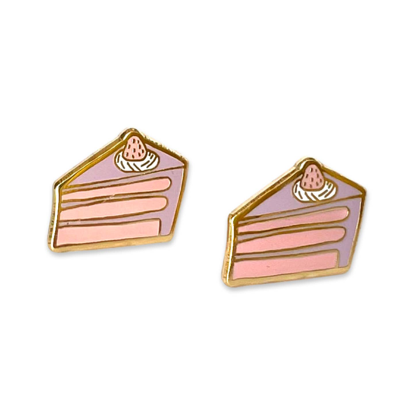 Cake Enamel Post Earrings