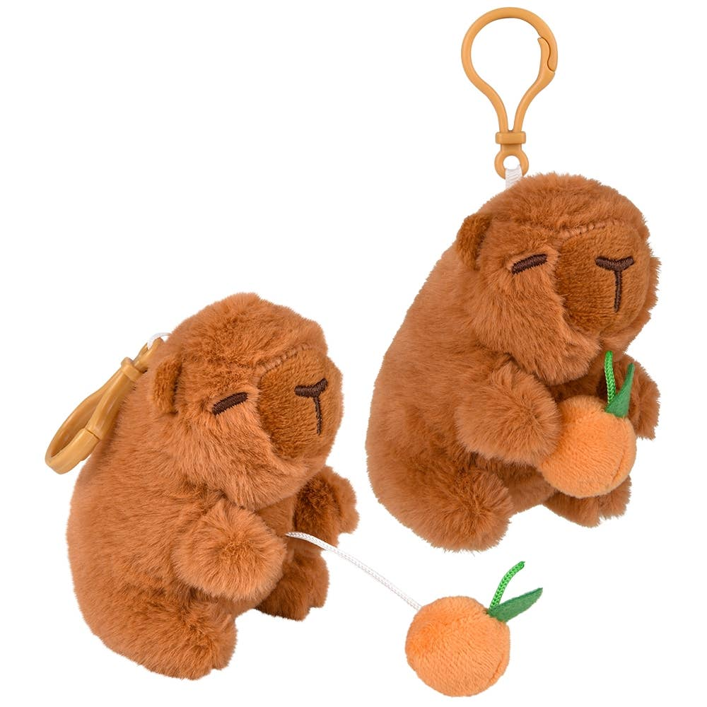 Plush Capybara Backpack Clip