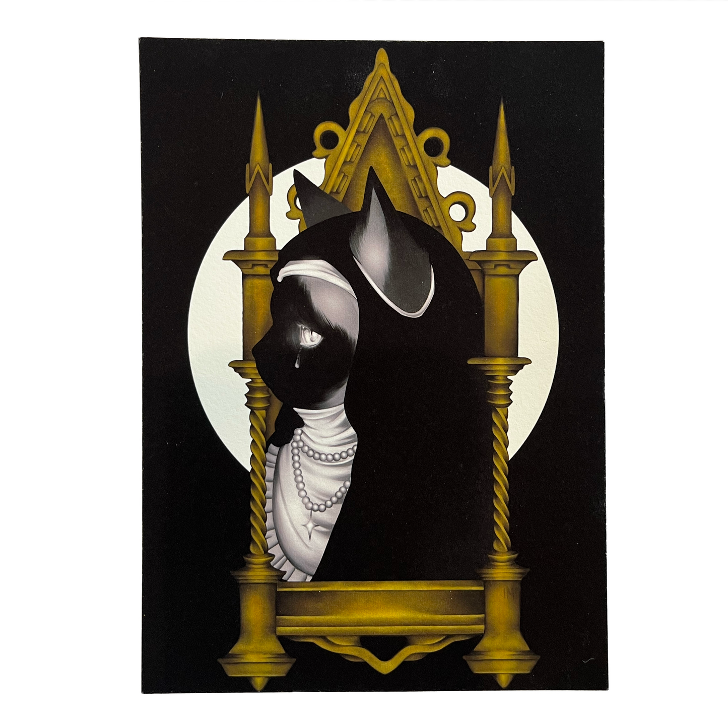 Sister Black Cat Art Print