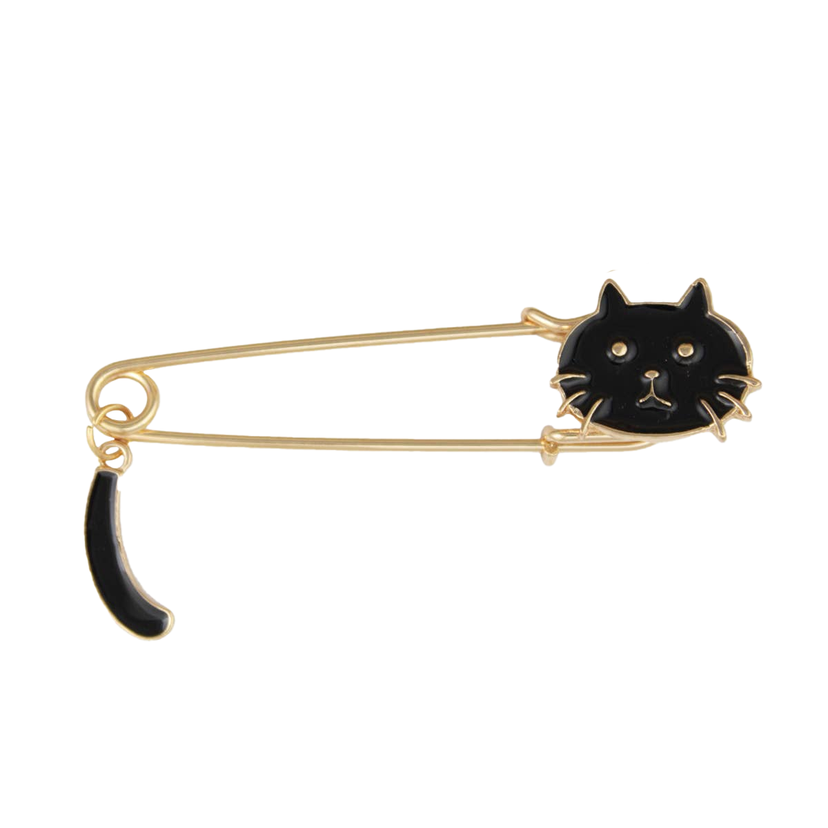 Cat Swinging Tail Oversize Safety Pin
