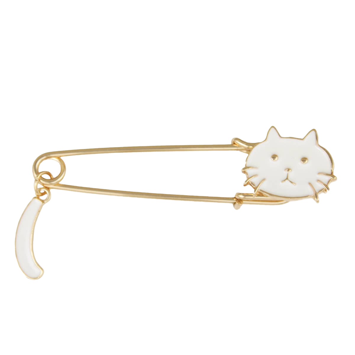 Cat Swinging Tail Oversize Safety Pin