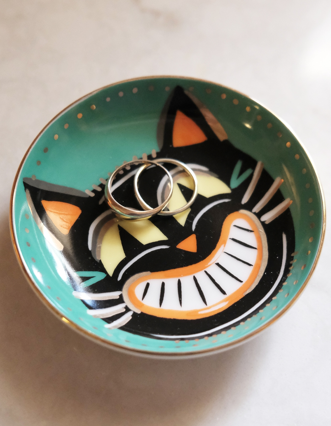 Vintage Cat Trinket Dish