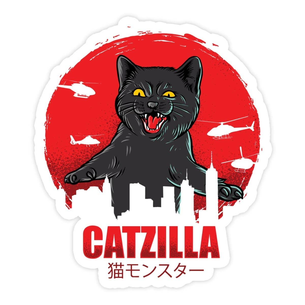 Catzilla Vinyl Sticker