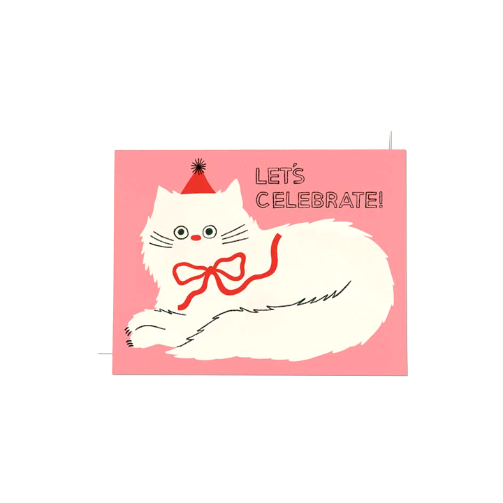 Let's Celebrate Cat Greeting Card