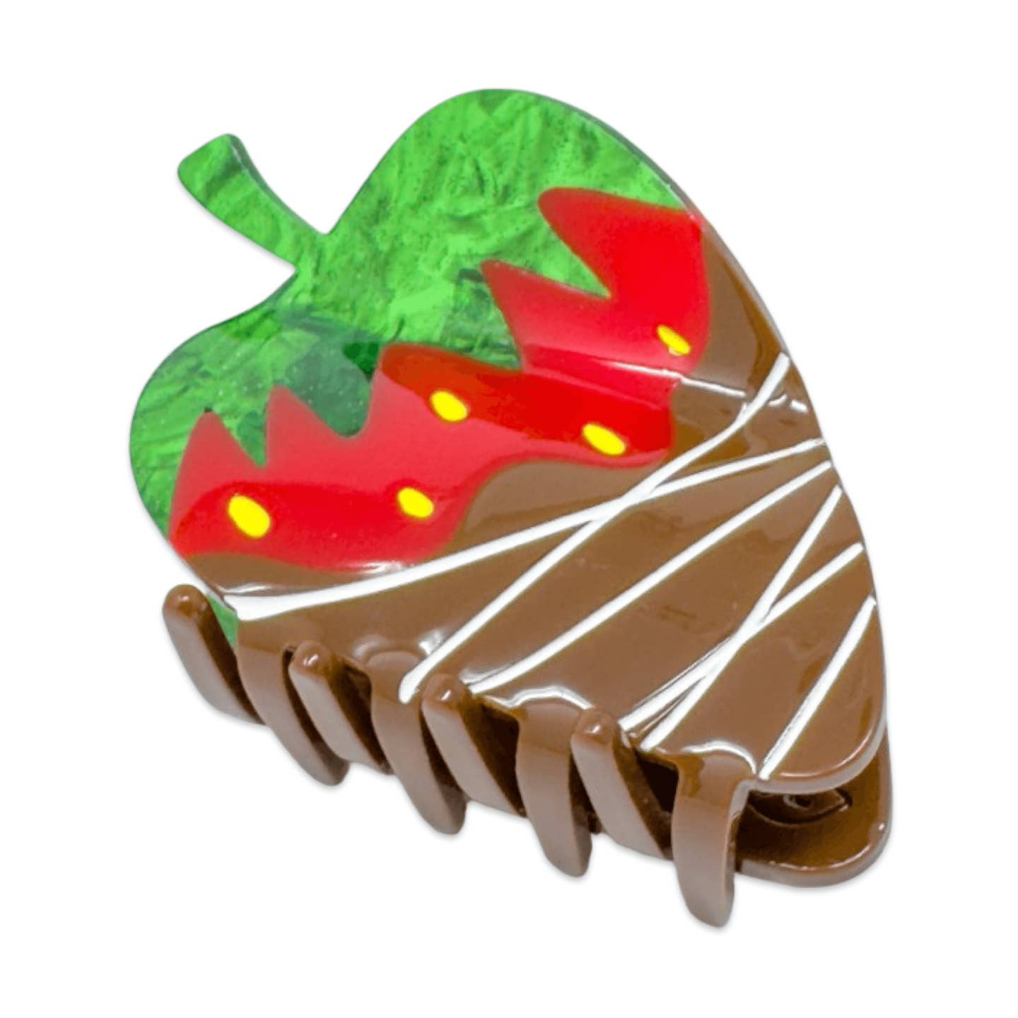 Chocolate Covered Strawberry Hair Claw Clip