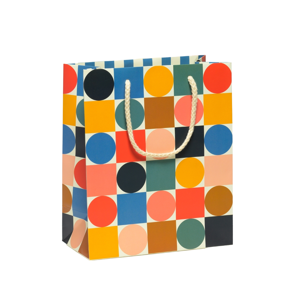 Circles And Squares Medium Gift Bag