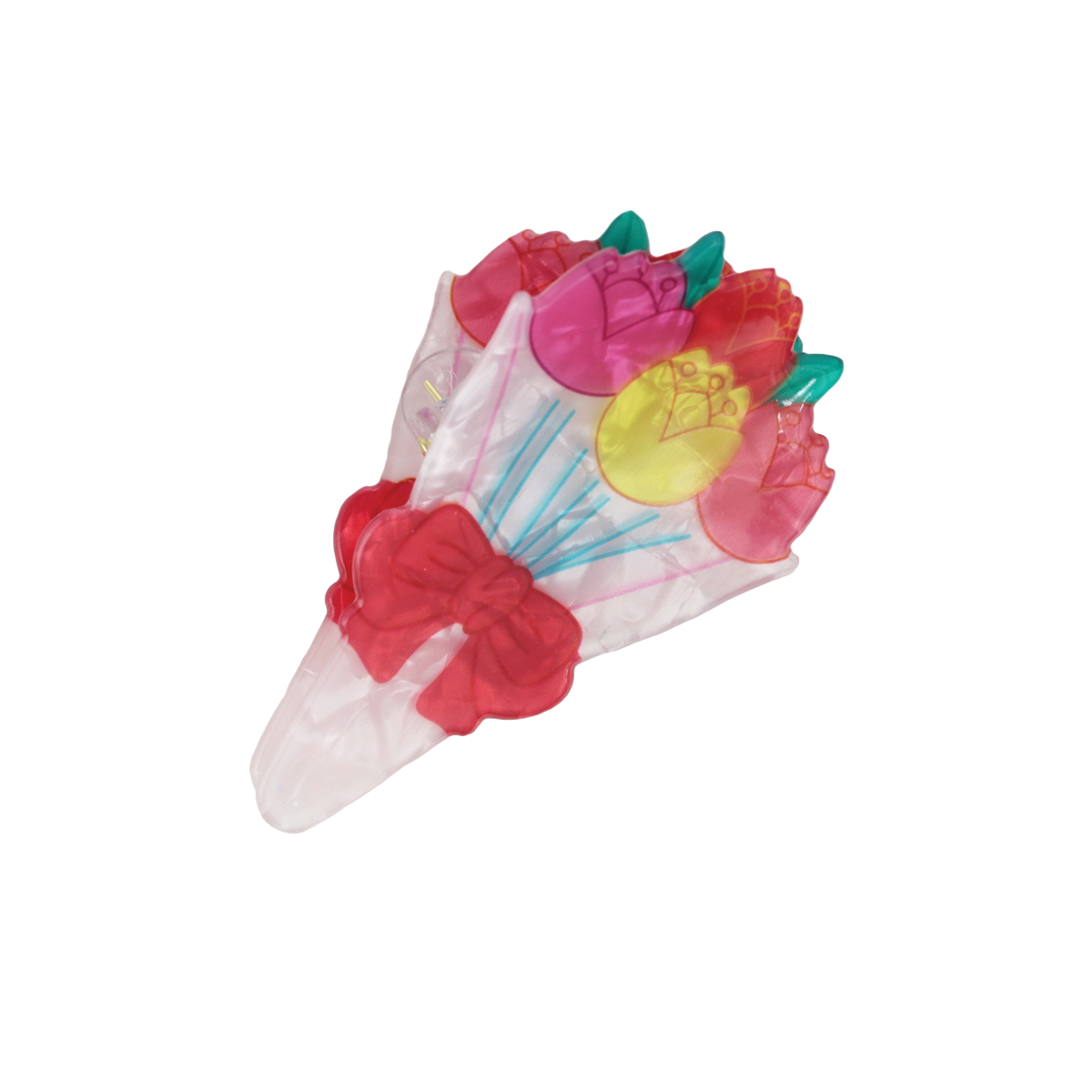 Fresh Picked Floral Bouquet Acrylic Claw Clip
