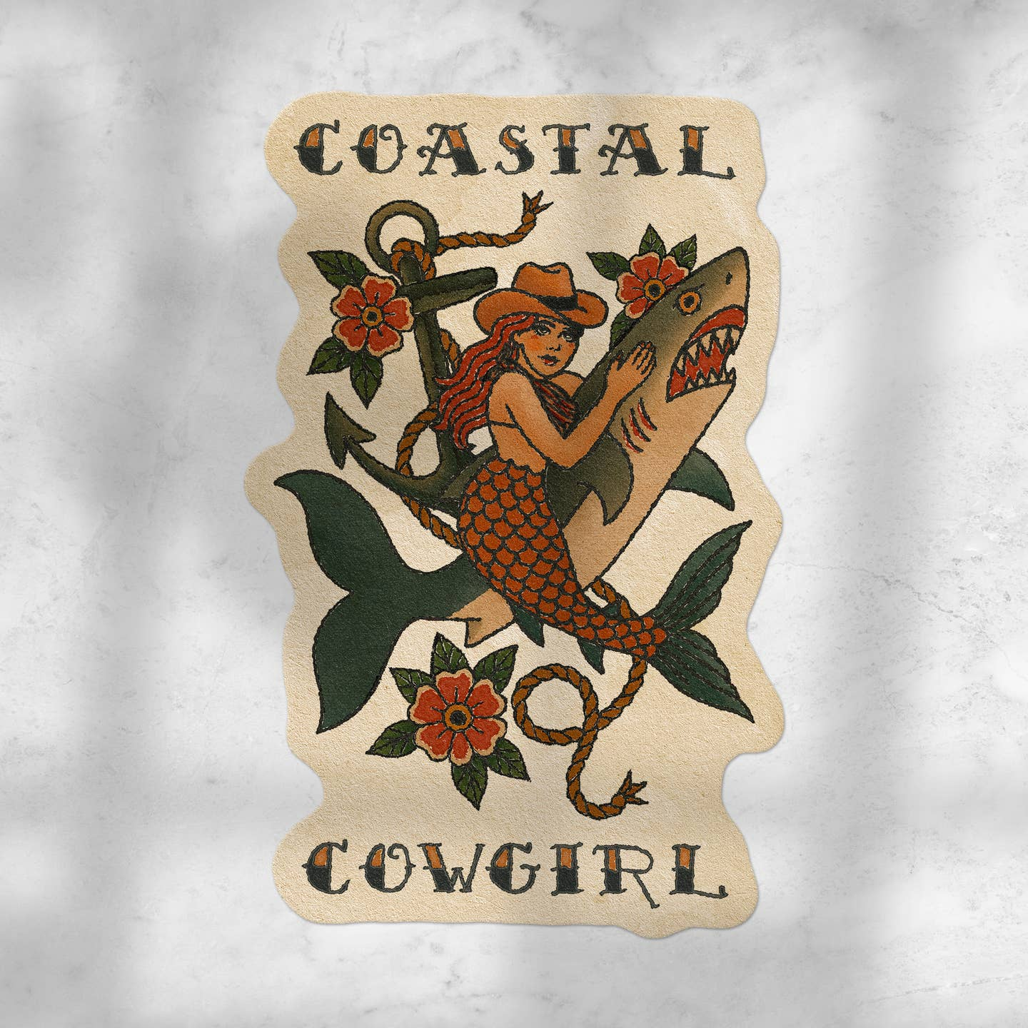 Coastal Cowgirl Sticker