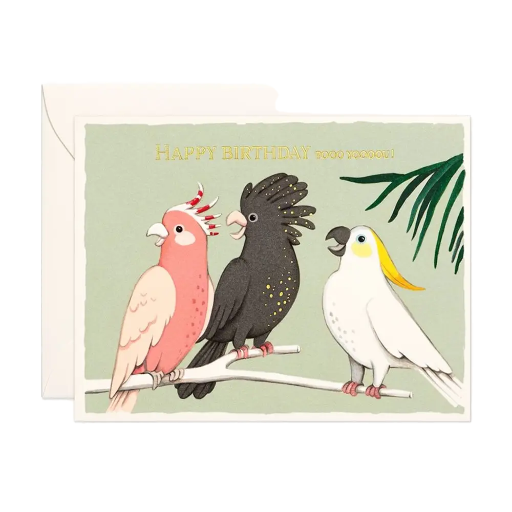 Cockatoo Birthday Card