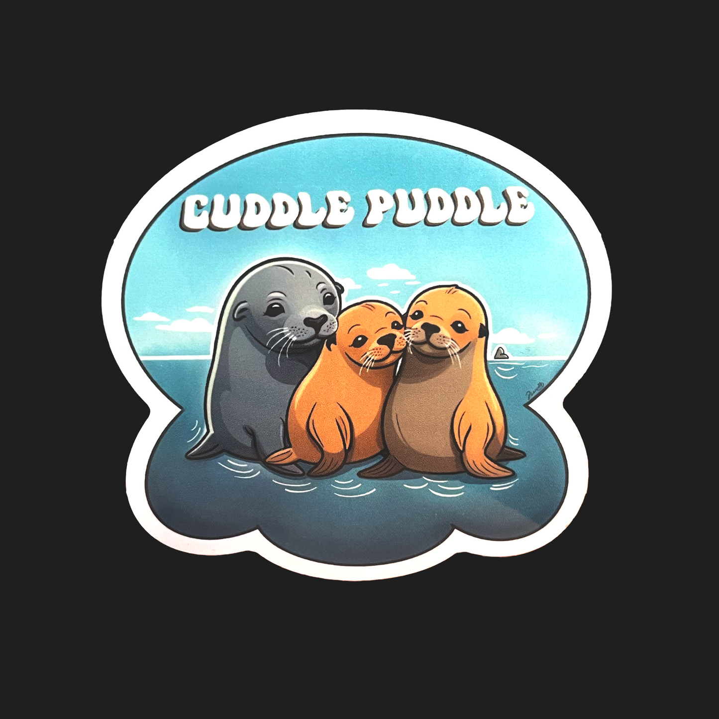 Cuddle Puddle Sticker
