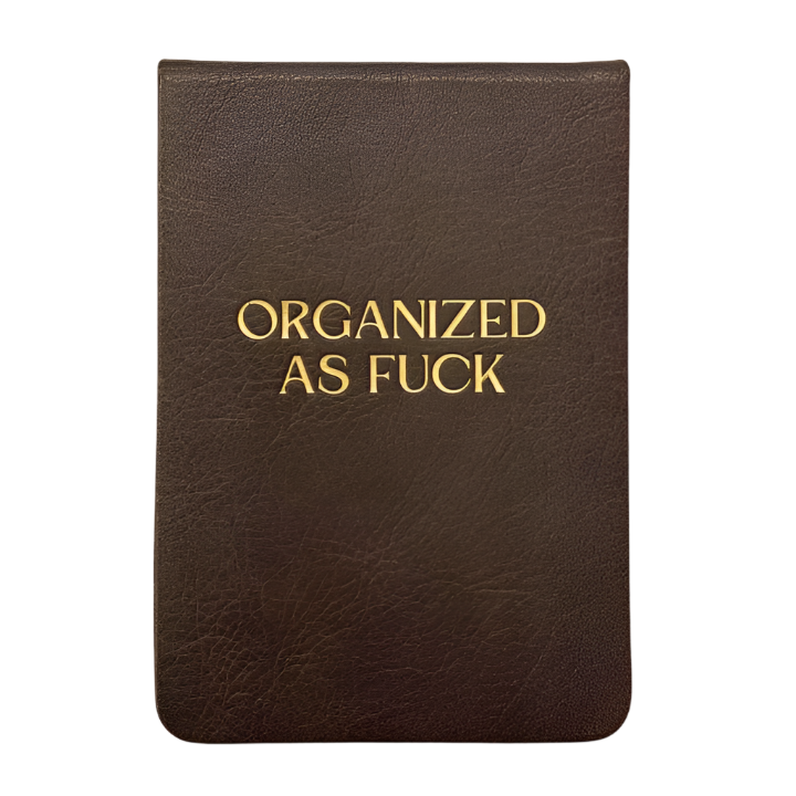 Organized as Fuck Upper Case Leatherette Pocket Journal