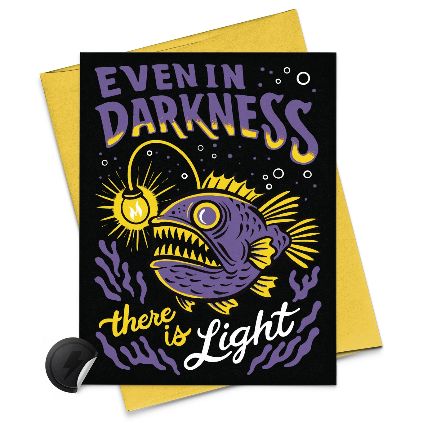 Even in Darkness There is Light Encouragement Card