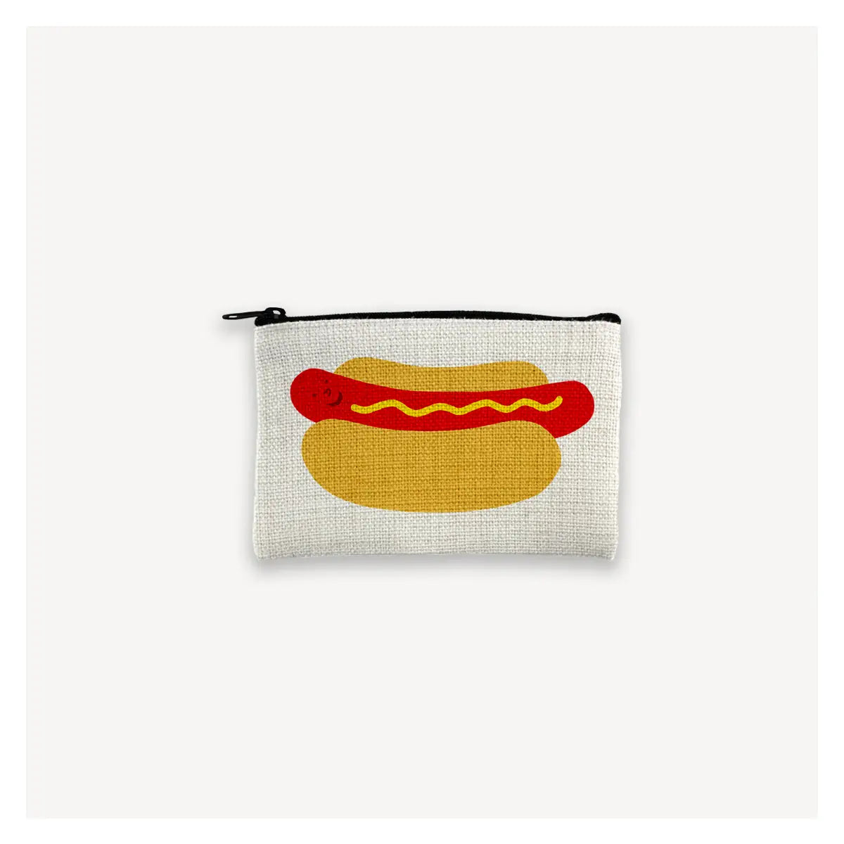 Cute Hot Dog Small Zip Pouch