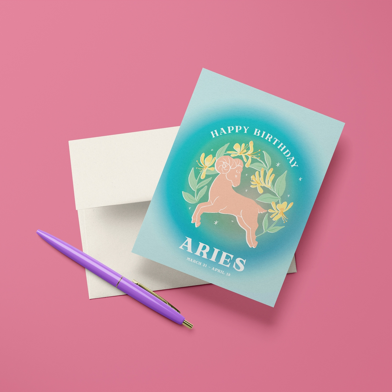 Aries Birthday Card