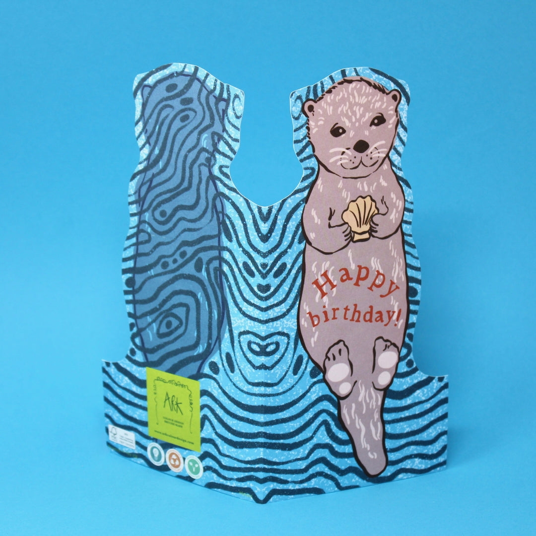 Otter Shaped Birthday Card