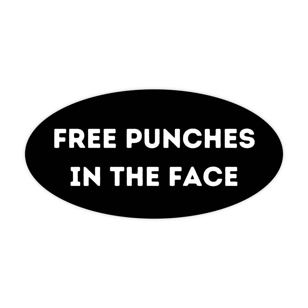 Free Punches in the Face Sticker