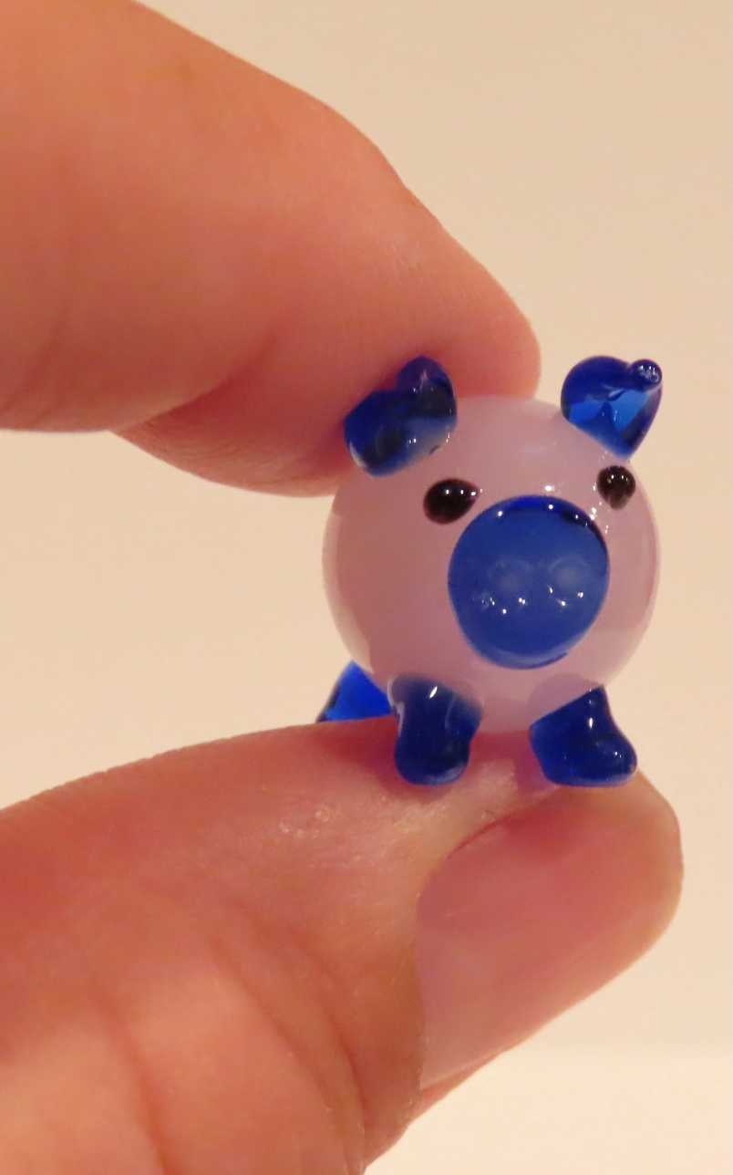 Glass Pig Figurine