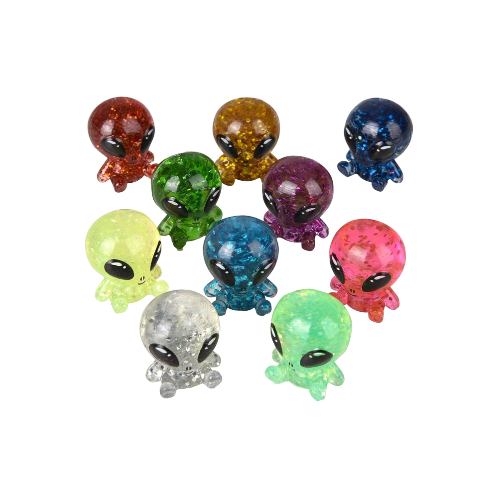 Mini Glitter Alien Figurine