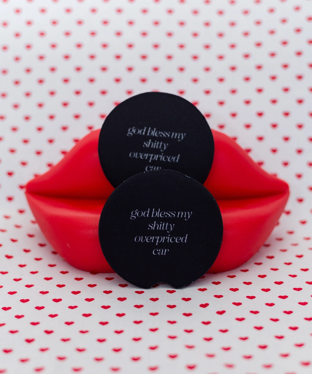 God Bless My Shitty Car Car Coasters