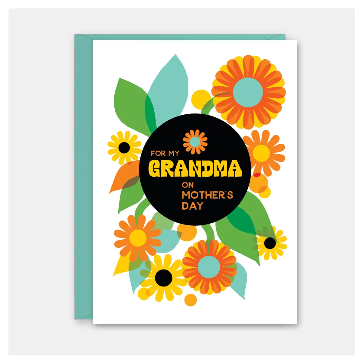 Vintage Flowers Grandma Motherʻs Day Card