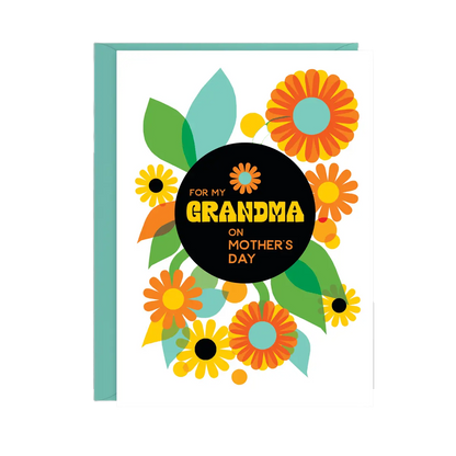 Vintage Flowers Grandma Motherʻs Day Card
