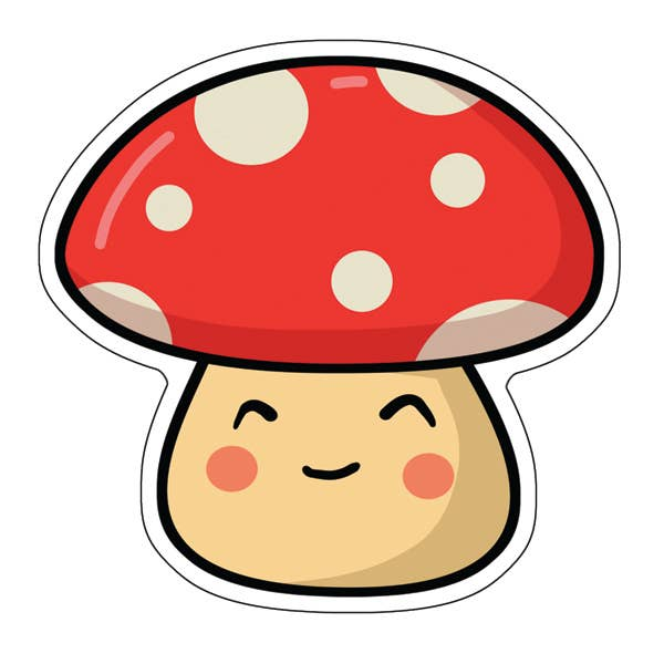 Happy Mushrooms Sticker