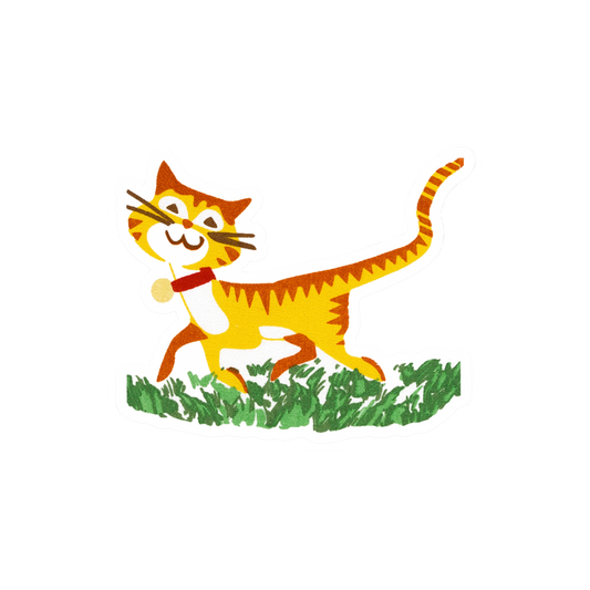 Happy Cat Retro Sticker